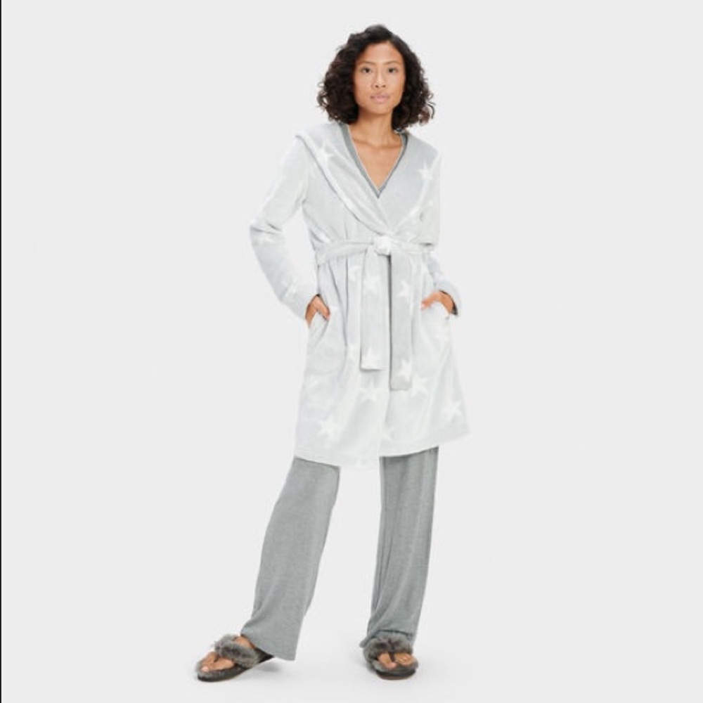 Ugg Miranda Fleece Robe (Gray with stars)